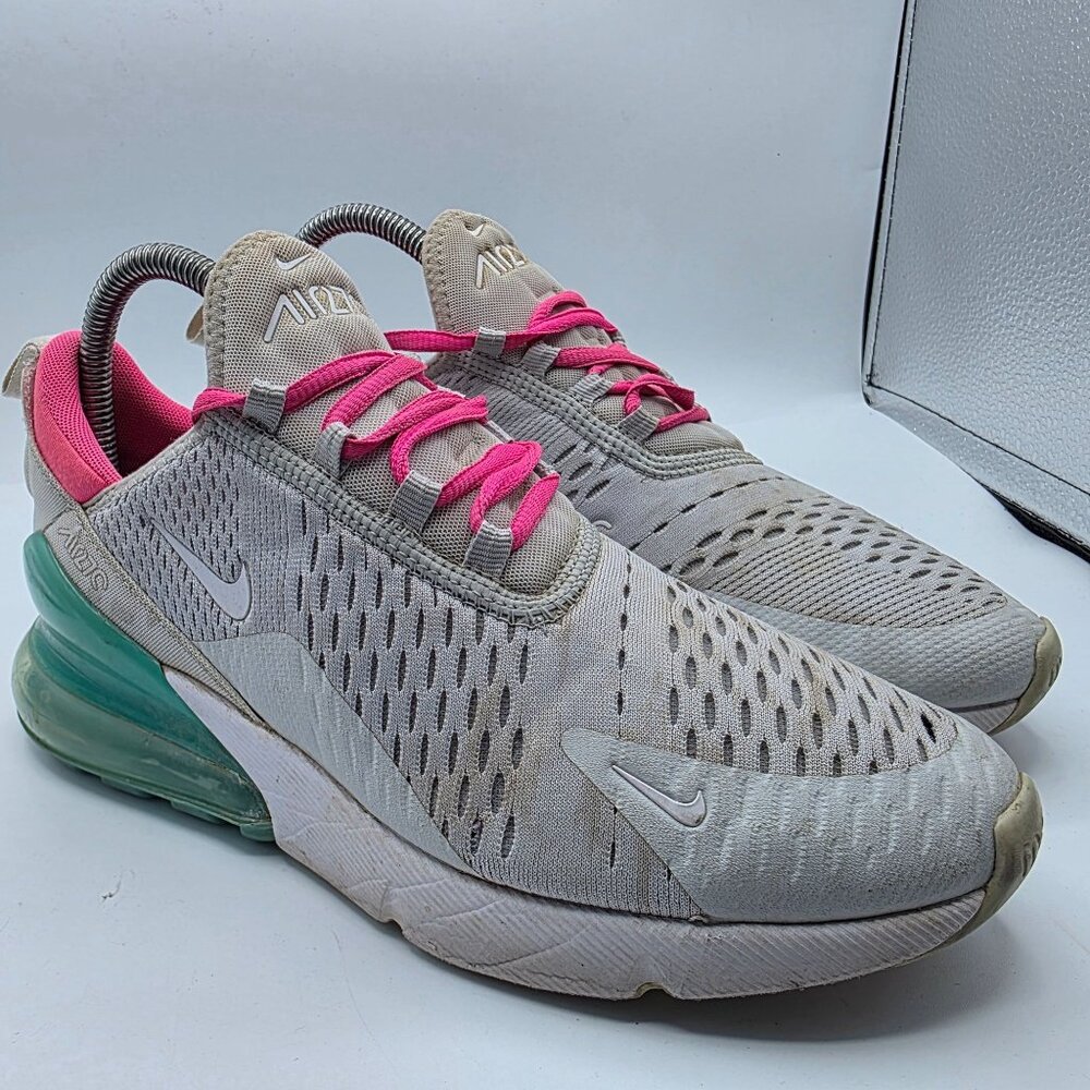 Nike Air Max 270 South Beach Womens Size 8 Gray Pink Sneaker Shoes Athletic